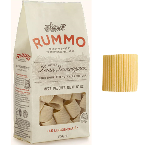 Pasta Rummo - Le Leggendarie - Mezzi Paccheri Rigati N° 152 - Pack 500 g -  Rummo - 10515